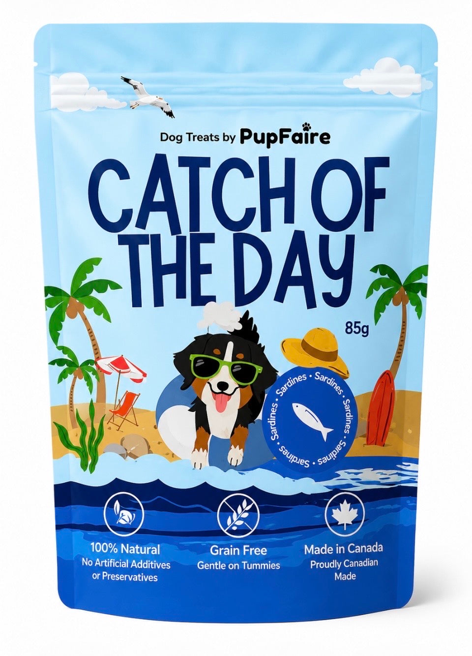 Catch of the Day – Sardines by PupFaire — 100% natural air-dried sardine dog treats, 85g